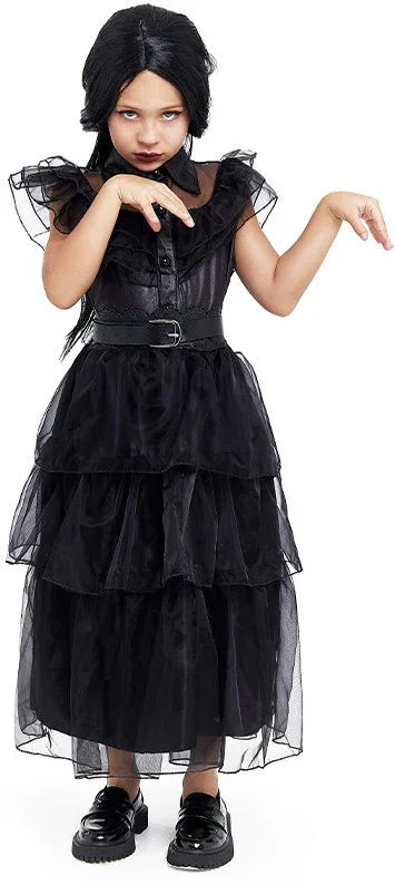 Disfraz de Miércoles Baile Infantil Miércoles Addams Partilandia